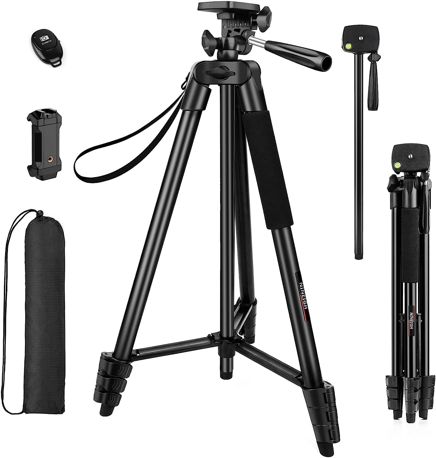 Camera Tripod Stand, 65 Phone Tripod Stand for Recording Wireless Remote  Selfie Stick, Compatible with Camera iPhone Android iPad, Camera Tripods
